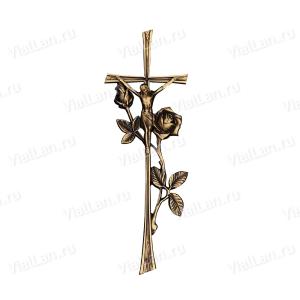Крест K37 P5 (39*13 Бронза, цвет Темное золото, Католический) арт:837