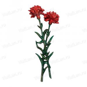 Цветы Ц3 КК Гвоздика Красная (37*15, композит + стекловолокно, Цветы) арт:881
