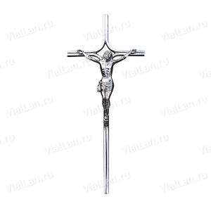 Крест K21 P2 (48*20, Бронза, цвет Хром, Католический) арт:852