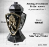 Лампада стеклянная Щит золото Bis (размер 39х20х20, корпус трапецевидный, колба плоское прозрачное стекло, пластик черный, Дерево золото, в упаковке 6 шт.)арт:2553