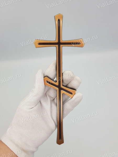 Крест V2 (25*9, Бронза, цвет Бронза, Православный) арт:1635