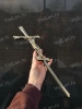 Крест KP5 P4 (43*17, Бронза, цвет Темное золото, Православный) арт:821