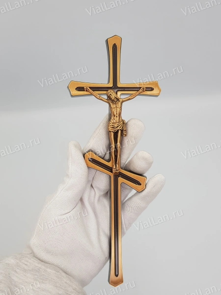Крест V2 P1 (25*9, Бронза, цвет Бронза, Православный) арт:1349