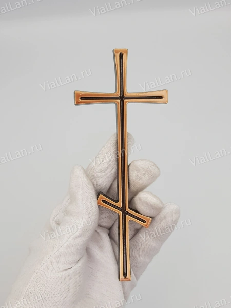 Крест V2 (16см, Бронза, цвет Бронза, Православный) арт:1711