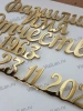 Буквы AISI 304  шрифт #1 (45*33 см. нержавеющая сталь, покрытие Нитрид титана, трафарет в комплекте)арт:2356